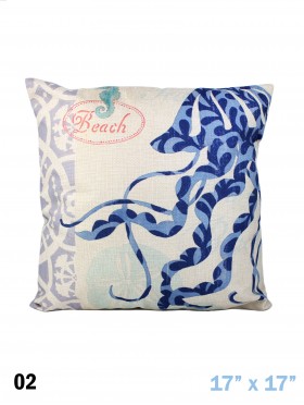 Jellyfish Print Cushion & Filler